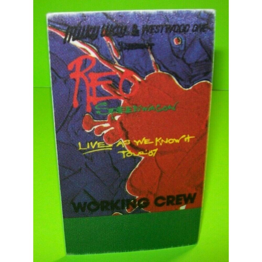 REO Speedwagon Backstage Pass Original 1987 Concert Tour Rock Music Gift Idea
